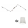 Eglo - LED-kohdevalaisin MY CHOICE 6xE14/4W/230V mattakromi/kerma