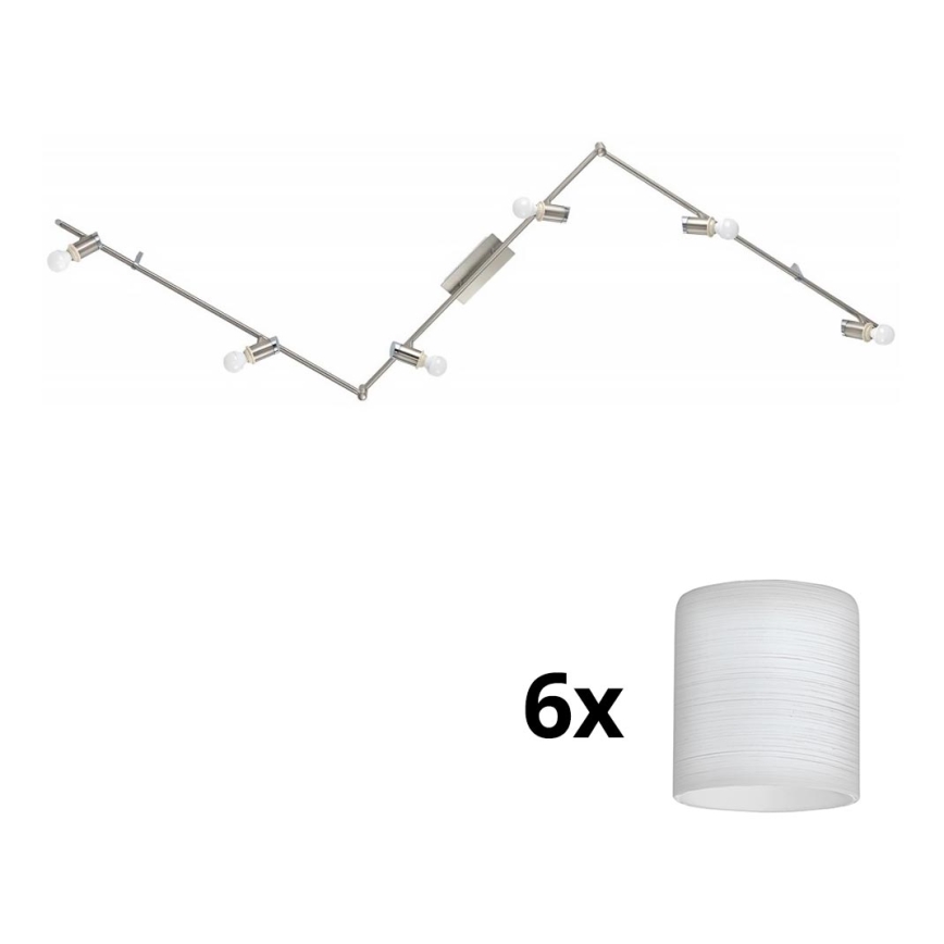 Eglo - LED-kohdevalaisin MY CHOICE 6xE14/4W/230V mattakromi/valkoinen