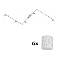 Eglo - LED-kohdevalaisin MY CHOICE 6xE14/4W/230V mattakromi/valkoinen