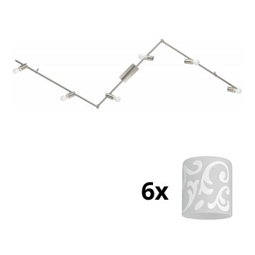 Eglo - LED-kohdevalaisin MY CHOICE 6xE14/4W/230V mattakromi/valkoinen