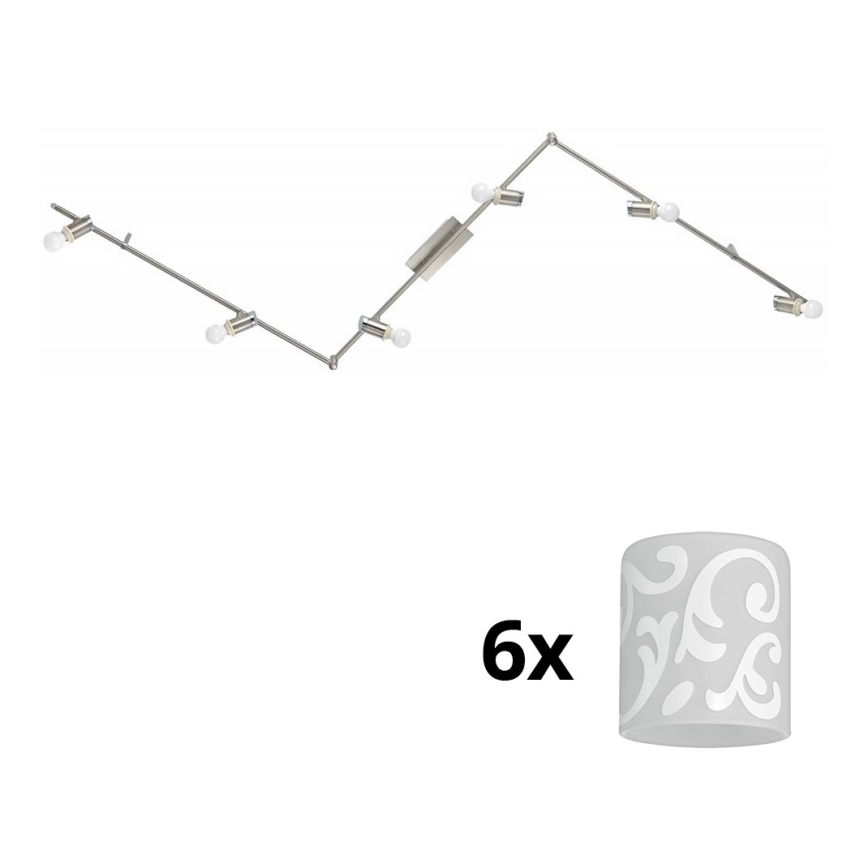 Eglo - LED-kohdevalaisin MY CHOICE 6xE14/4W/230V mattakromi/valkoinen