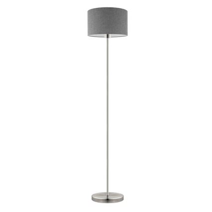 Eglo - LED  Lattialamppu TUNJA 1xE27/60W/230V mattakromi/harmaa