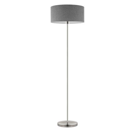 Eglo - LED  Lattialamppu TUNJA 1xE27/60W/230V mattakromi/harmaa