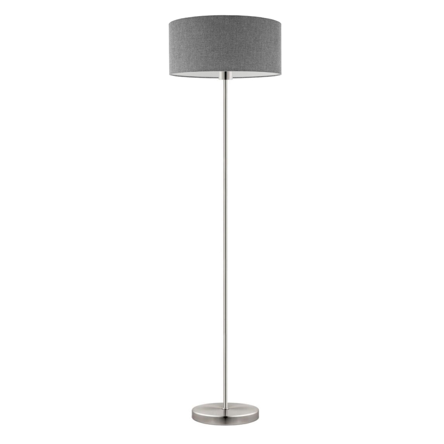 Eglo - LED  Lattialamppu TUNJA 1xE27/60W/230V mattakromi/harmaa