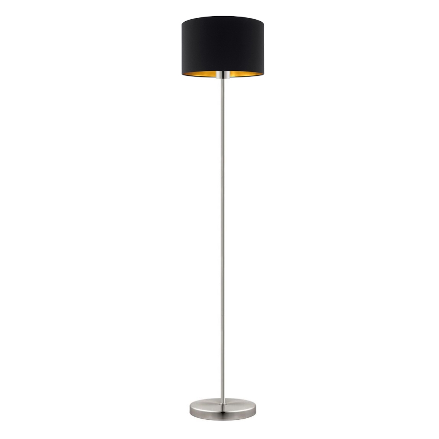 Eglo - LED  Lattialamppu TUNJA 1xE27/60W/230V mattakromi/musta