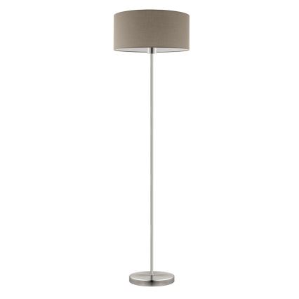 Eglo - LED  Lattialamppu TUNJA 1xE27/60W/230V mattakromi/taupe