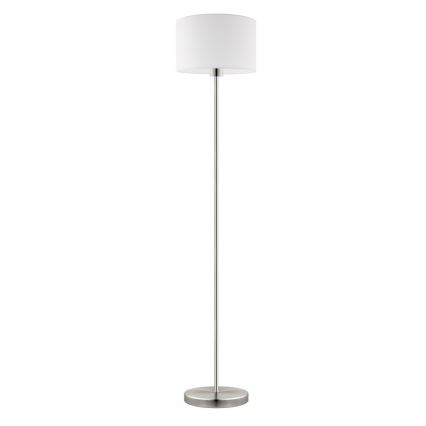 Eglo - LED  Lattialamppu TUNJA 1xE27/60W/230V mattakromi/valkoinen