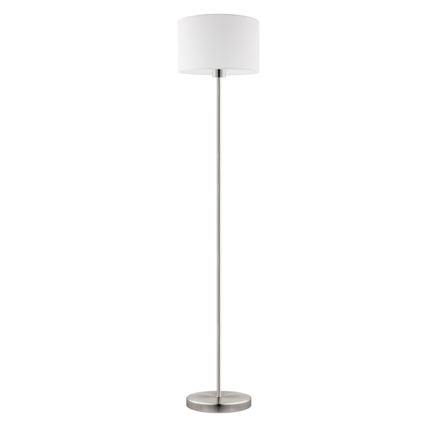 Eglo - LED  Lattialamppu TUNJA 1xE27/60W/230V mattakromi/valkoinen