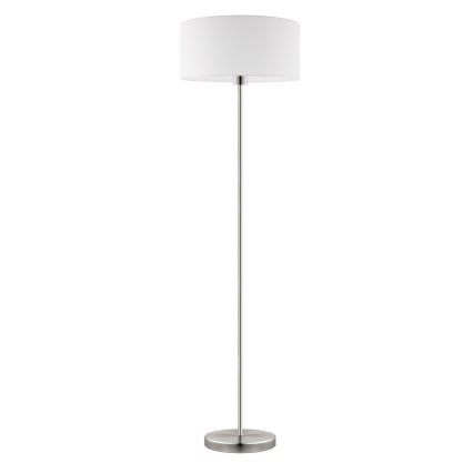 Eglo - LED  Lattialamppu TUNJA 1xE27/60W/230V mattakromi/valkoinen