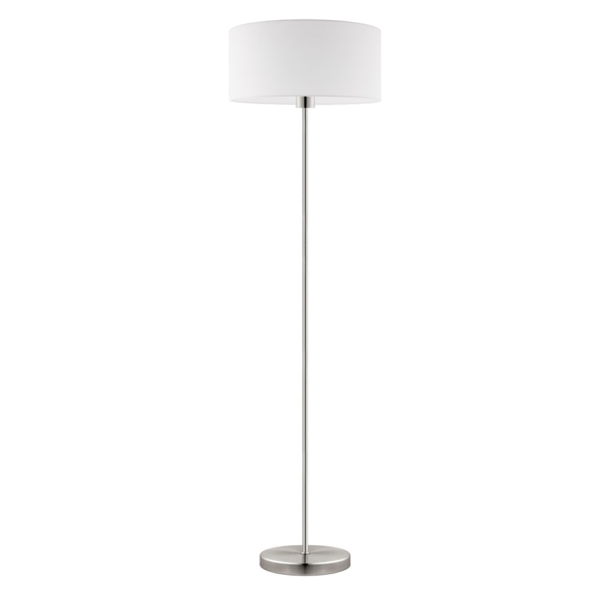 Eglo - LED  Lattialamppu TUNJA 1xE27/60W/230V mattakromi/valkoinen