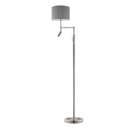 Eglo - LED-lattiavalaisin TUNJA 1xE27/60W/230V + LED/2,1W halkaisija 30 cm mattakromi/harmaa