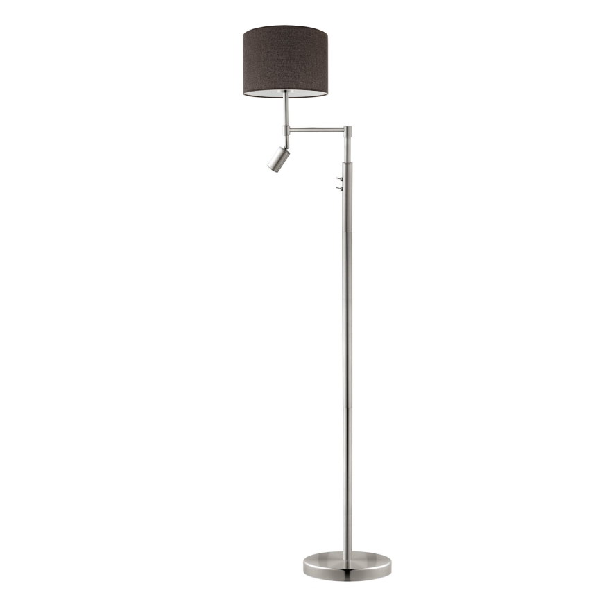 Eglo - LED-lattiavalaisin TUNJA 1xE27/60W/230V + LED/2,1W halkaisija 30 cm mattakromi/ruskea