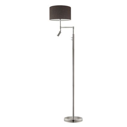Eglo - LED-lattiavalaisin TUNJA 1xE27/60W/230V + LED/2,1W halkaisija 38 cm mattakromi/ruskea