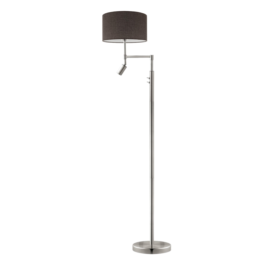 Eglo - LED-lattiavalaisin TUNJA 1xE27/60W/230V + LED/2,1W halkaisija 38 cm mattakromi/ruskea