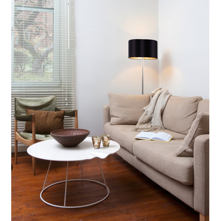 Eglo - LED-lattiavalaisin TUNJA 1xE27/60W/230V mattakromi/musta