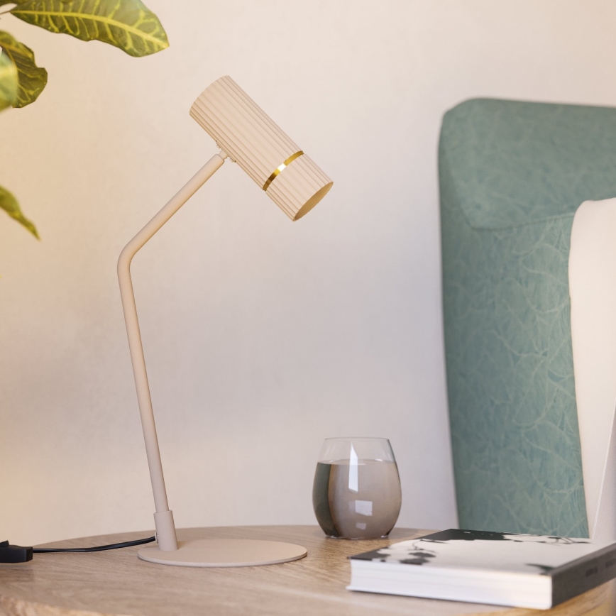 Eglo - LED-pöytävalaisin 1xGU10/5W/230V 3000K beige