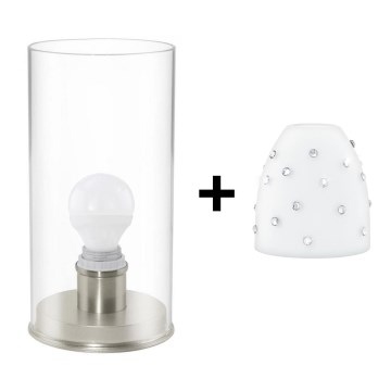 Eglo - LED-pöytävalaisin MY CHOICE 1xE14/4W/230V valkoinen/mattakromi