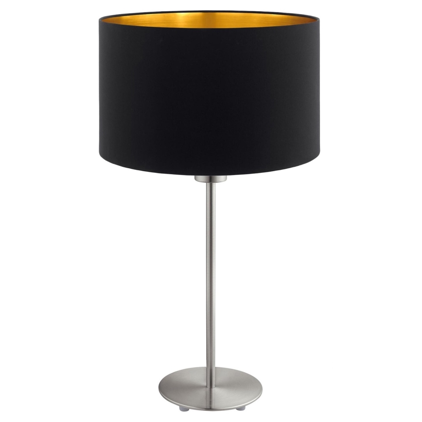 Eglo - LED  Pöytävalaisin TUNJA 1xE27/60W/230V 38,5 cm mattakromi/musta