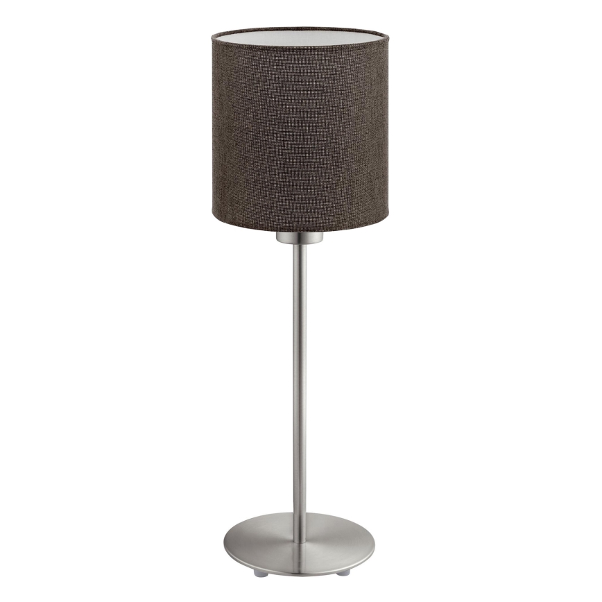 Eglo - LED  Pöytävalaisin TUNJA 1xE27/60W/230V 38,5 cm mattakromi/ruskea