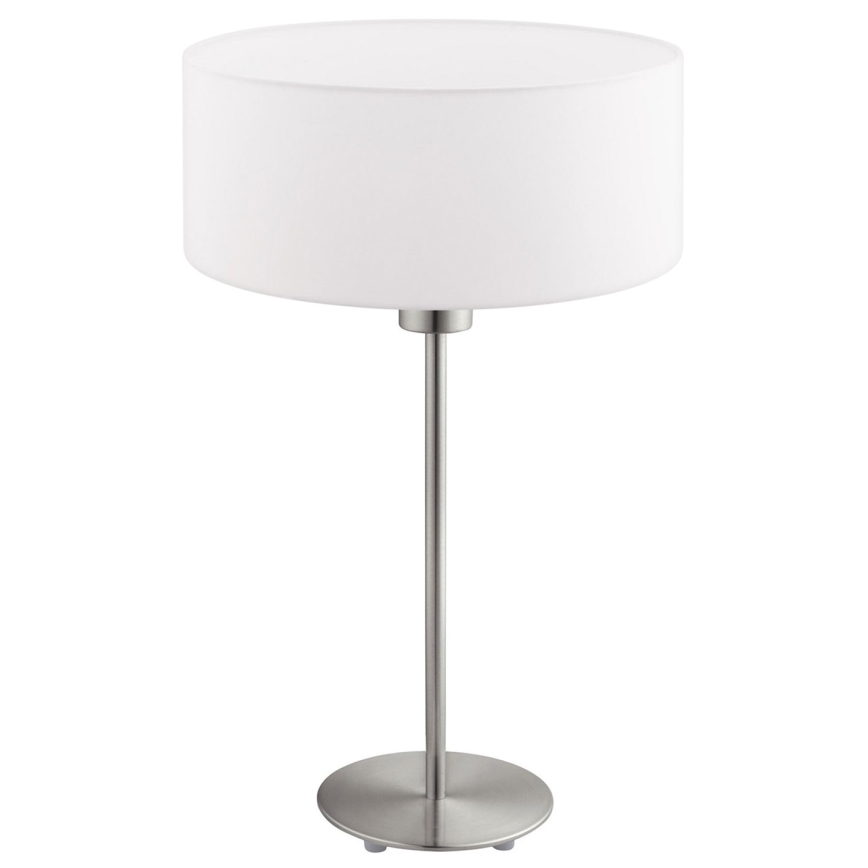 Eglo - LED  Pöytävalaisin TUNJA 1xE27/60W/230V 38,5 cm mattakromi/valkoinen
