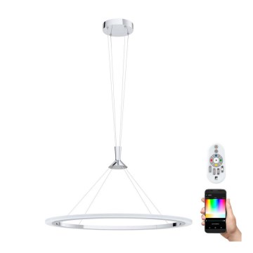 Eglo - LED RGB Himmennettävä kattokruunu johdossa HORNITOS-C LED/37W/230V + kauko-ohjaus