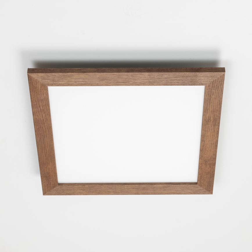 Eglo - LED RGB Himmennetty kiinteä paneeli SALOBRENA-C WOOD LED/24W/230V 2700-6500K 49,5x49,5 cm tummanruskea + kauko-ohjaus