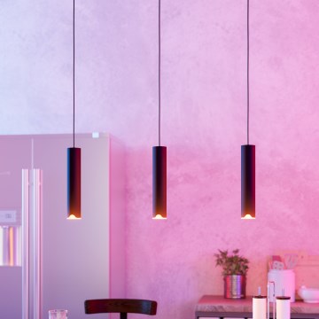 Eglo - LED RGBW Himmennettävä kattokruunu johdossa 3xLED/3,7W/230V 2700-6500K musta