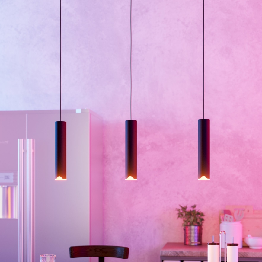 Eglo - LED RGBW Himmennettävä kattokruunu johdossa 3xLED/3,7W/230V 2700-6500K musta