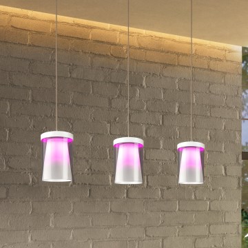 Eglo - LED RGBW Himmennettävä kattokruunu johdossa 3xLED/3,7W/230V 2700-6500K valkoinen ZigBee