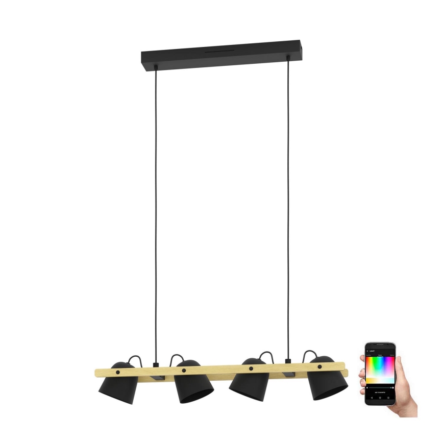 Eglo - LED RGBW Himmennettävä kattokruunu johdossa 4xLED/3,7W/230V 2700-6500K