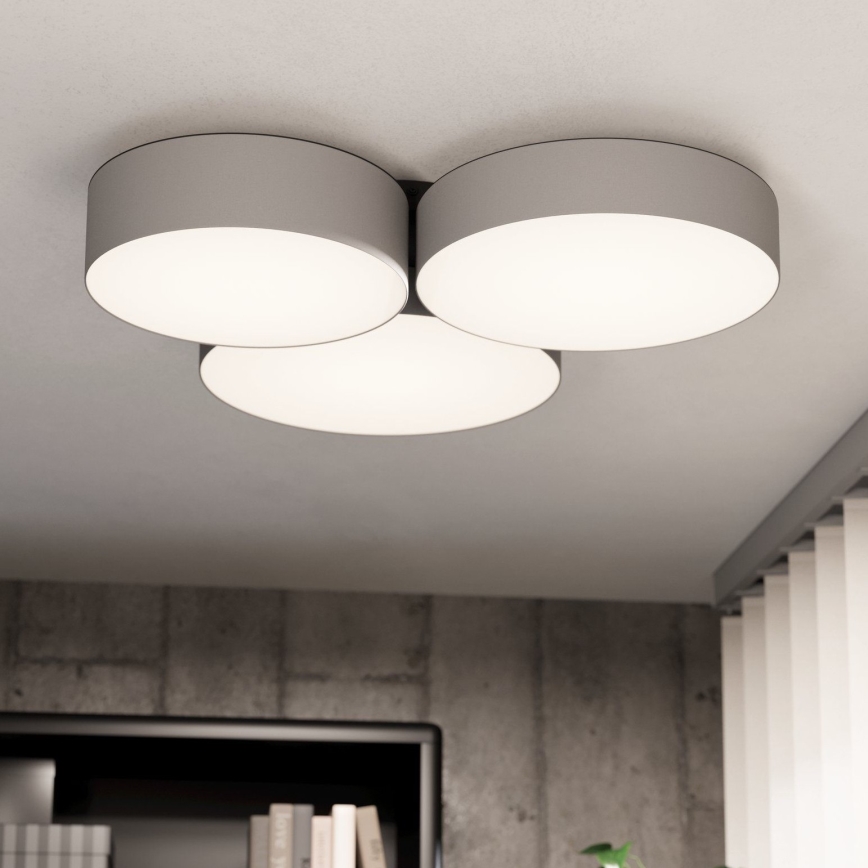 Eglo - LED RGBW Himmennettävä kattovalo 3xLED/7,5W/230V 2700-6500K harmaa