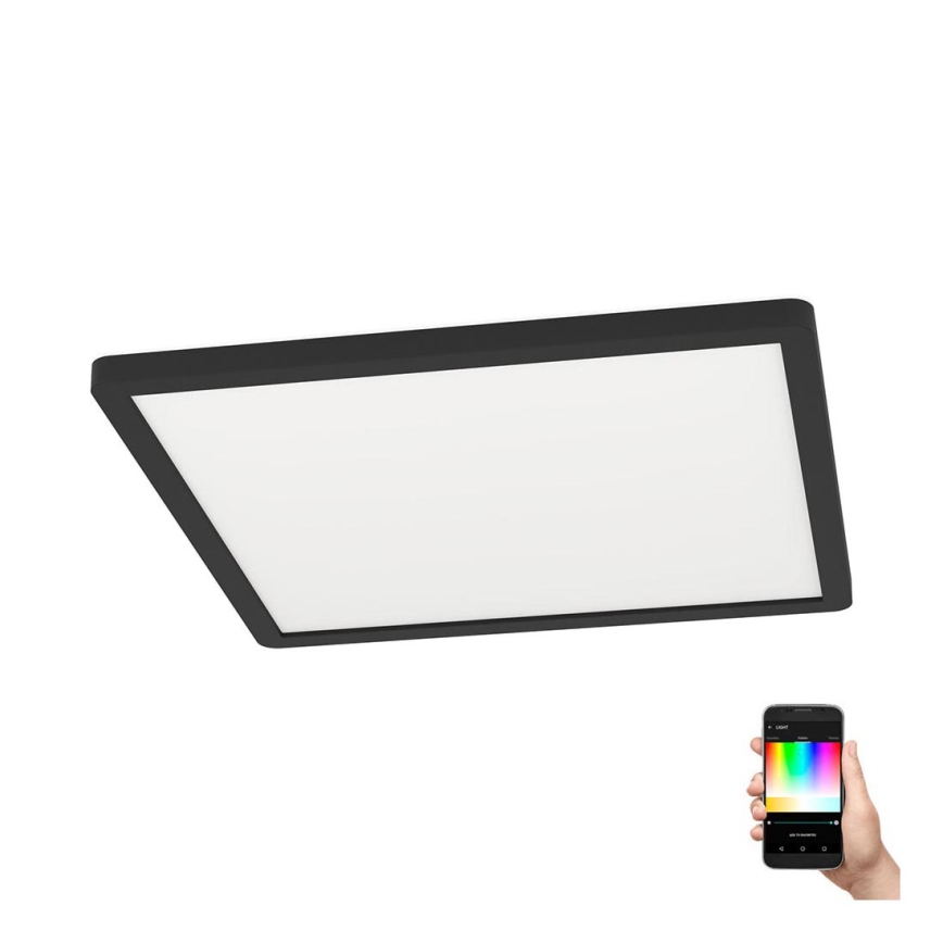 Eglo - LED RGBW Himmennettävä kattovalo LED/14,6W/230V musta ZigBee