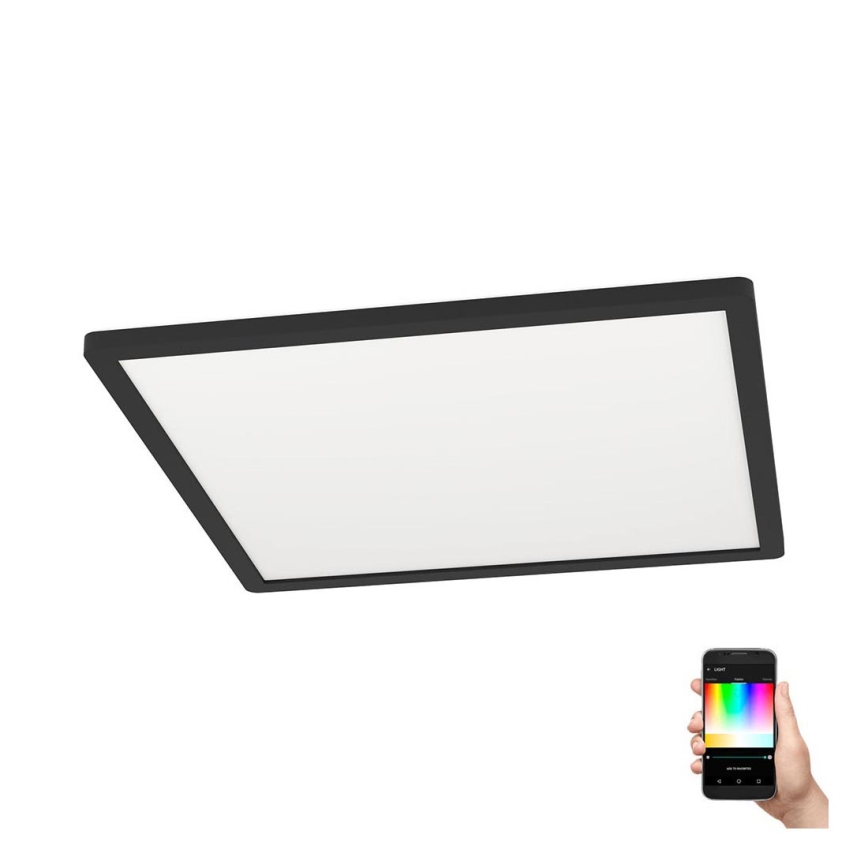 Eglo - LED RGBW Himmennettävä kattovalo LED/16,5W/230V musta ZigBee