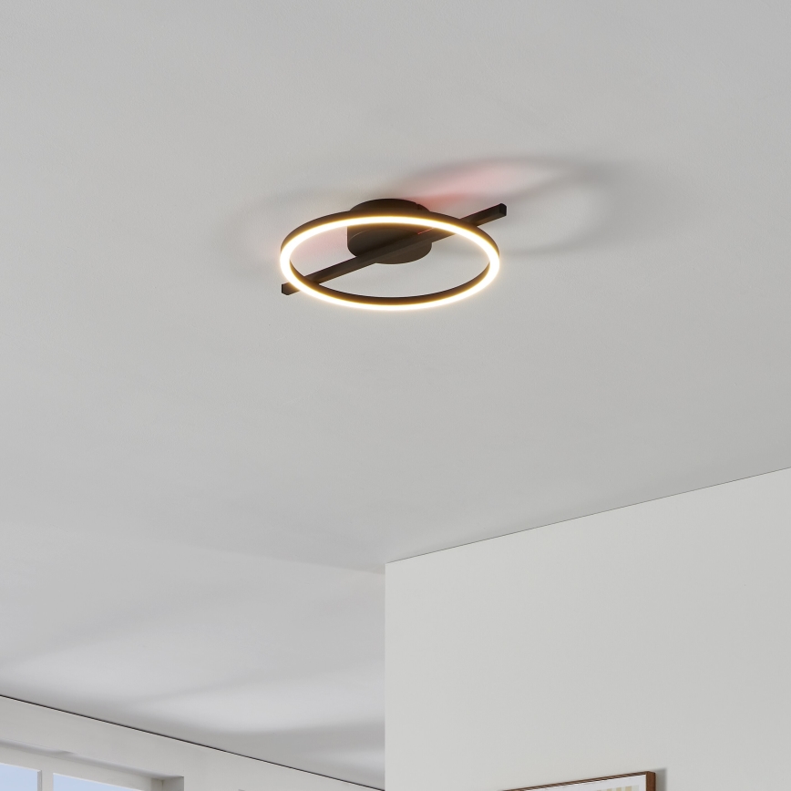 Eglo - LED RGBW Himmennettävä kattovalo LED/17W/230V 2700-6500K musta + kauko-ohjaus