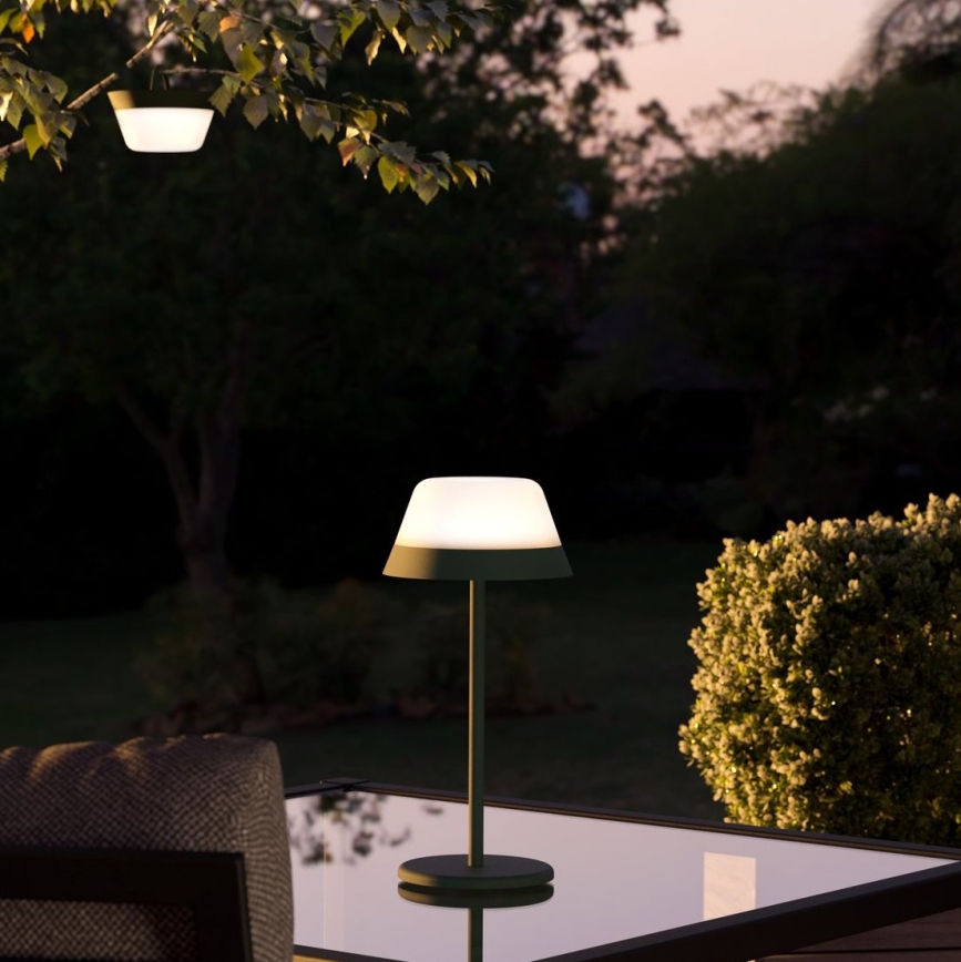 Eglo - LED RGBW Himmennettävä kosketus ulko lamppu 2in1 LED/1,5W/5V 2600 mAh IP54 vihreä