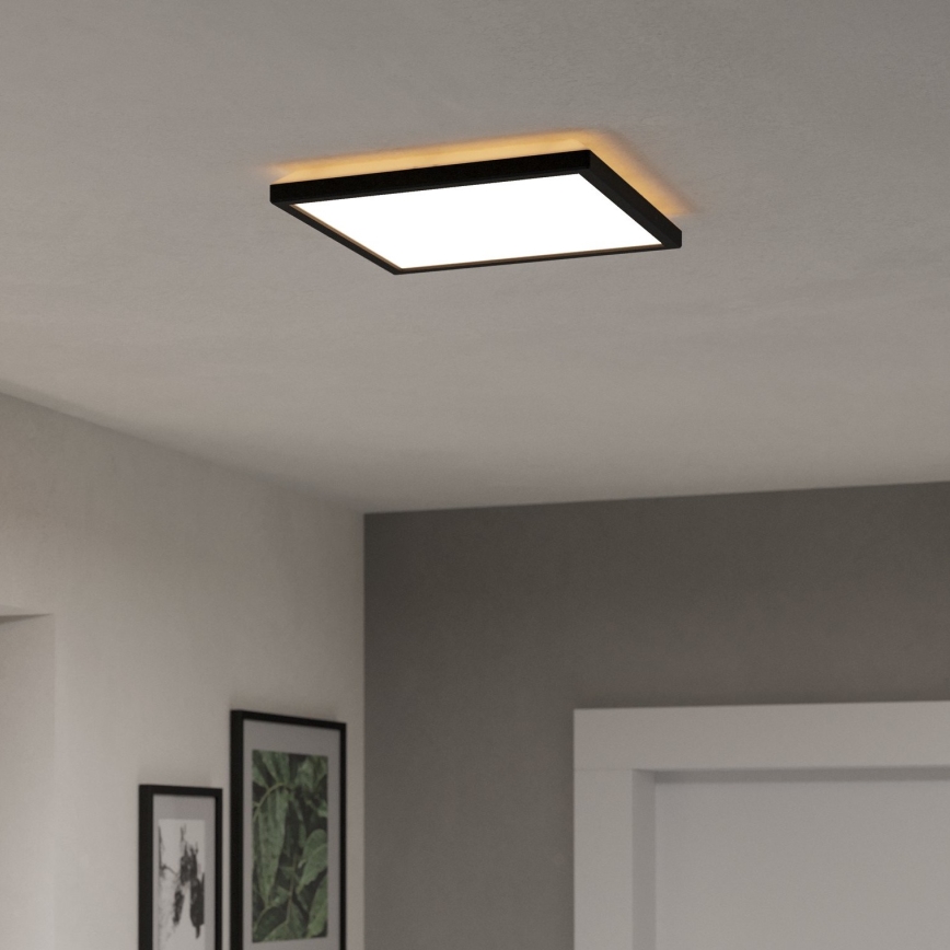 Eglo - LED RGBW Himmennettävä ulko katto kevyt LED/13,4W/230V 2700-6500K 29x29 cm IP44 musta