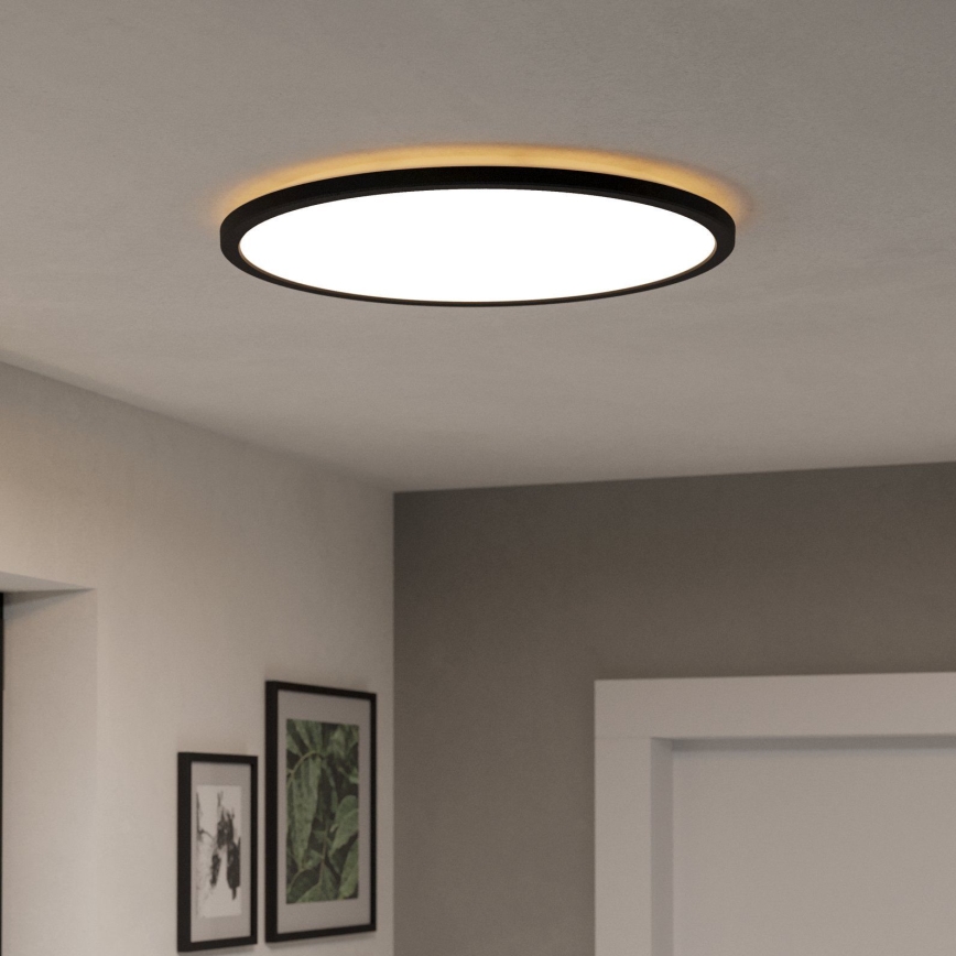 Eglo - LED RGBW Himmennettävä ulko katto kevyt LED/16,8W/230V 2700-6500K halkaisija 50 cm IP44 musta ZigBee