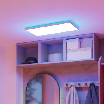 Eglo - LED RGBW Himmennettävä ulko katto kevyt LED/17,2W/230V 2700-6500K 30x57cm IP44 valkoinen ZigBee