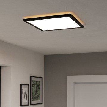 Eglo - LED RGBW Himmennettävä ulko katto kevyt LED/17,6W/230V 2700-6500K 39x39 cm IP44 musta ZigBee