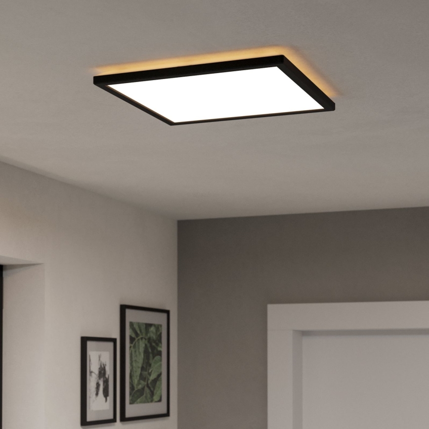 Eglo - LED RGBW Himmennettävä ulko katto kevyt LED/17,6W/230V 2700-6500K 39x39 cm IP44 musta ZigBee