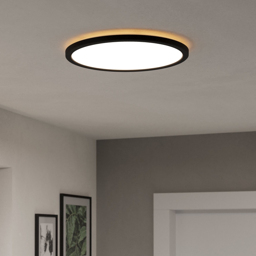 Eglo - LED RGBW Himmennettävä ulko katto kevyt LED/18,5W/230V 2700-6500K halkaisija 38,9cm IP44 musta ZigBee