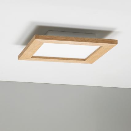 Eglo - LED RGBW Himmennetty kiinteä paneeli SALOBRENA-C WOOD LED/16W/230V 2700-6500K 34x34 cm ruskea + kauko-ohjaus