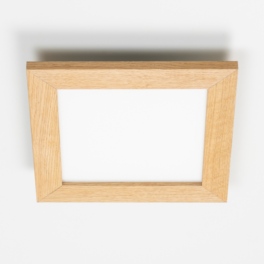 Eglo - LED RGBW Himmennetty kiinteä paneeli SALOBRENA-C WOOD LED/16W/230V 2700-6500K 34x34 cm ruskea + kauko-ohjaus