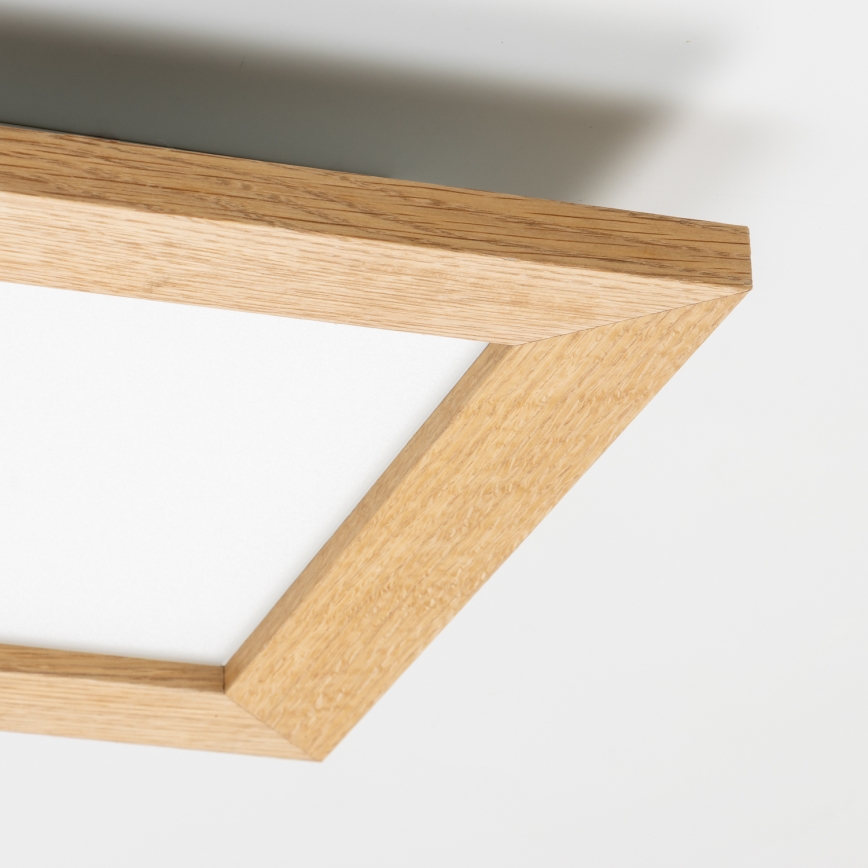 Eglo - LED RGBW Himmennetty kiinteä paneeli SALOBRENA-C WOOD LED/16W/230V 2700-6500K 34x34 cm ruskea + kauko-ohjaus