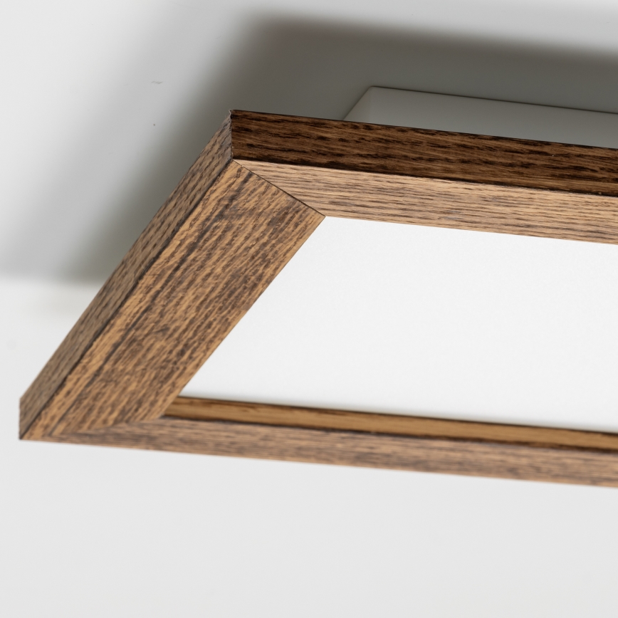 Eglo - LED RGBW Himmennetty kiinteä paneeli SALOBRENA-C WOOD LED/16W/230V 2700-6500K 34x34 cm ruskea + kauko-ohjaus