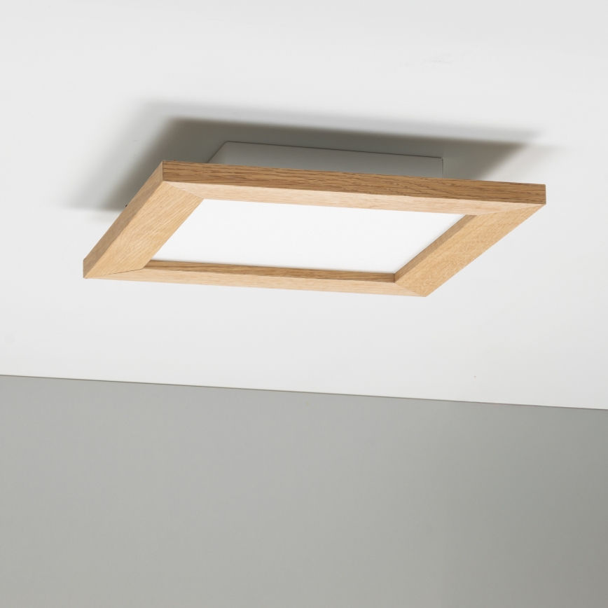 Eglo - LED RGBW Himmennetty kiinteä paneeli SALOBRENA-C WOOD LED/16W/230V 2700-6500K 34x34 cm ruskea + kauko-ohjaus