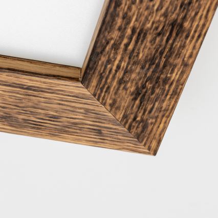 Eglo - LED RGBW Himmennetty kiinteä paneeli SALOBRENA-C WOOD LED/16W/230V 2700-6500K 34x34 cm ruskea + kauko-ohjaus