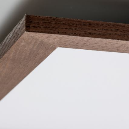 Eglo - LED RGBW Himmennetty kiinteä paneeli SALOBRENA-C WOOD LED/34W/230V 2700-6500K 64x64 cm tummanruskea + kauko-ohjaus