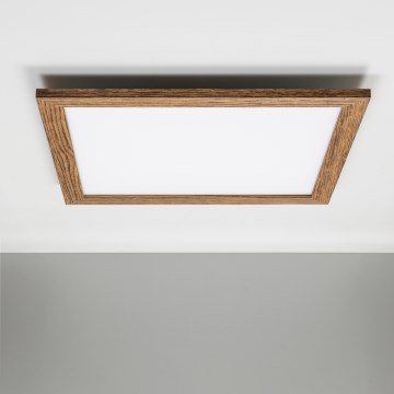 Eglo - LED RGBW Himmennetty kiinteä paneeli SALOBRENA-C WOOD LED/30,5W/230V 2700-6500K 64x64 cm ruskea + kauko-ohjaus