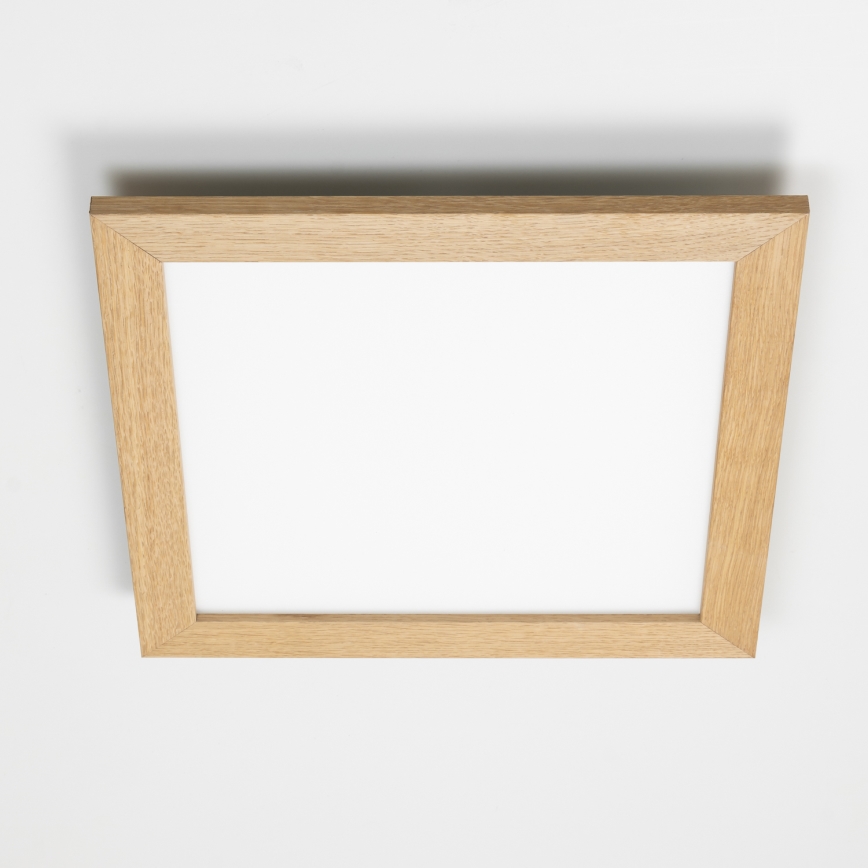 Eglo - LED RGBW Himmennetty kiinteä paneeli SALOBRENA-C WOOD LED/21W/230V 2700-6500K 49,5x49,5 cm ruskea + kauko-ohjaus